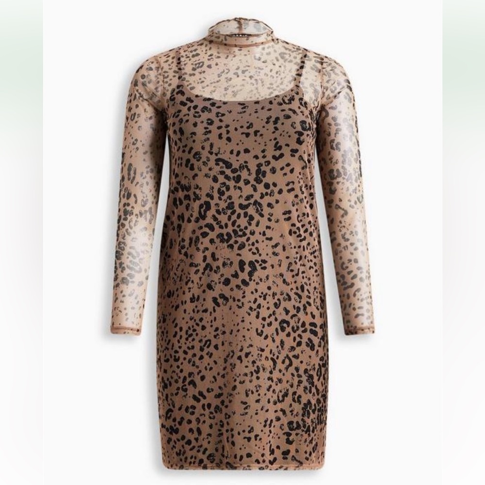 Soft Mesh Leopard print Dress